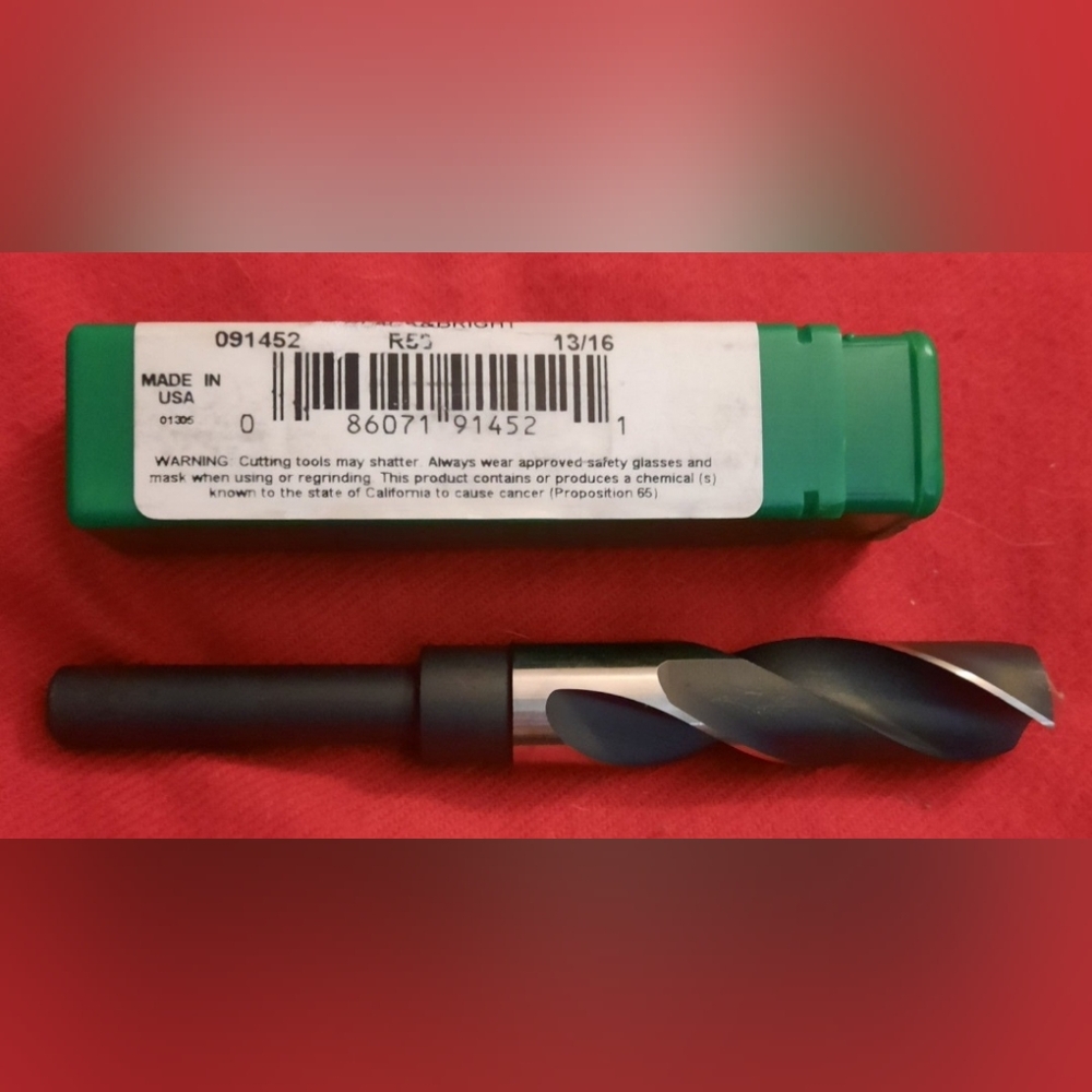 New 13/16″ 118° 1/2″ Shank Bright Finish High Speed Steel Silver & Deming